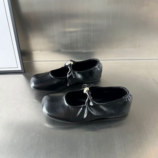 Damen elegante Ballerinas mit dekorativem Riemen und komfortablem Fußbett EB