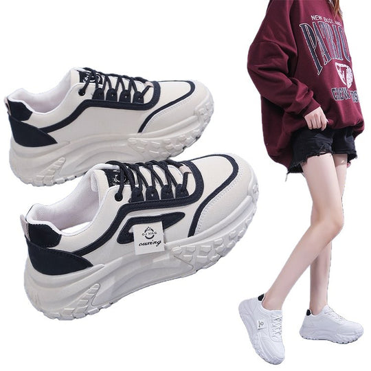 Damen Chunky Sneakers mit atmungsaktivem Obermaterial und dämpfender Laufsohle EB