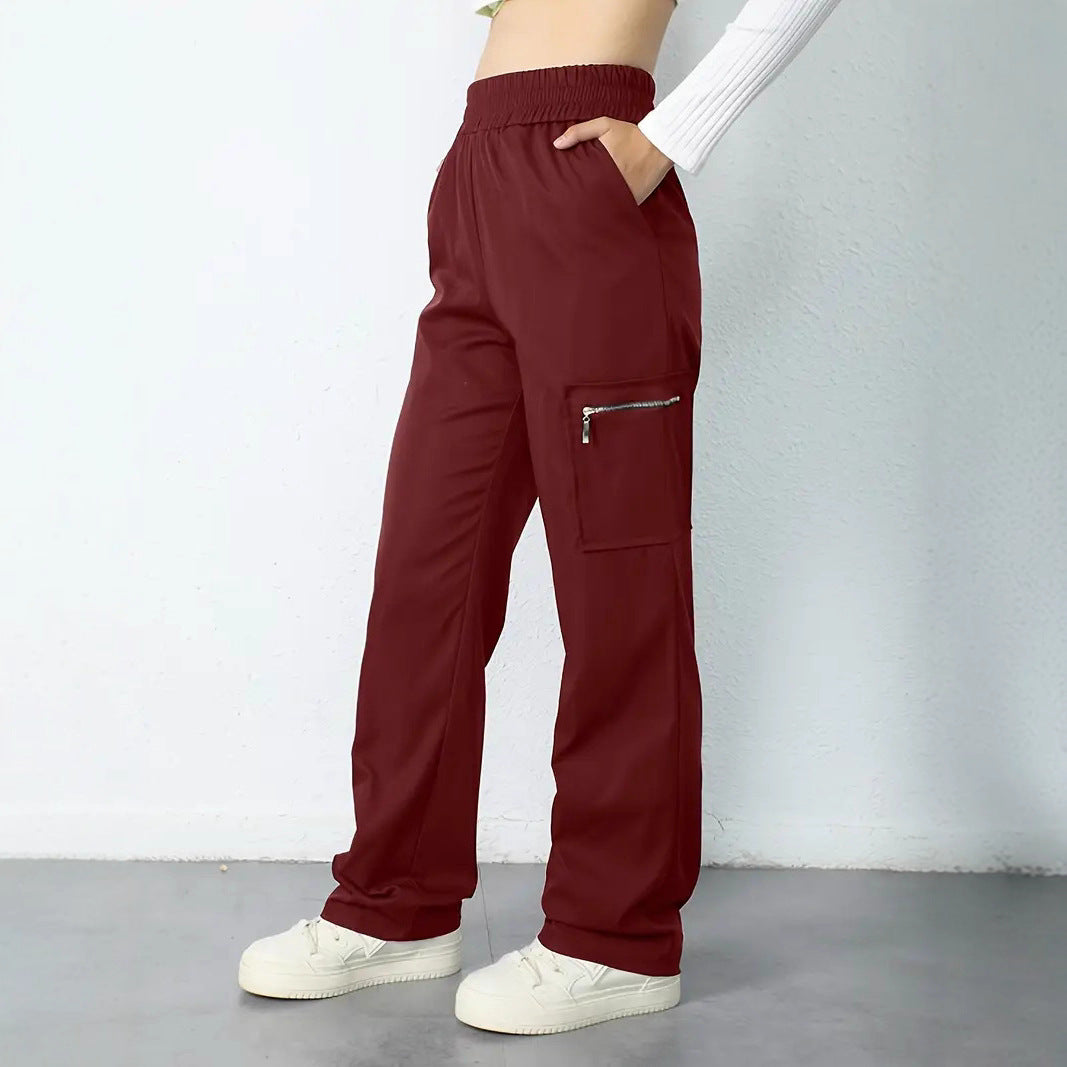 Damen Bequeme Cargo-Hose mit elastischem Bund EB