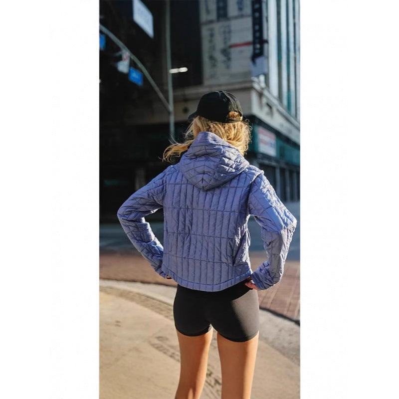 Damen modische kurze gesteppt Jacke EB