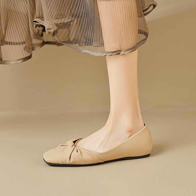 Damen Ballerinas mit elegantem Knotendesign und bequemer Sohle EB