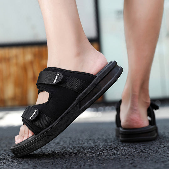 Damen Sportliche Badesandalen mit ergonomischem Klettverschluss und rutschfester Sohle EB