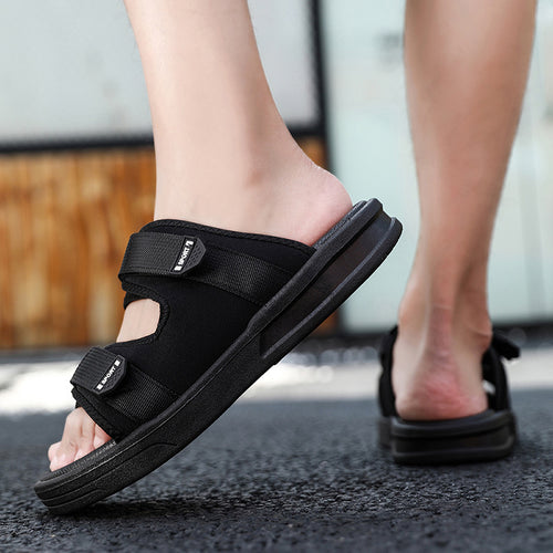 Damen Sportliche Badesandalen mit ergonomischem Klettverschluss und rutschfester Sohle EB