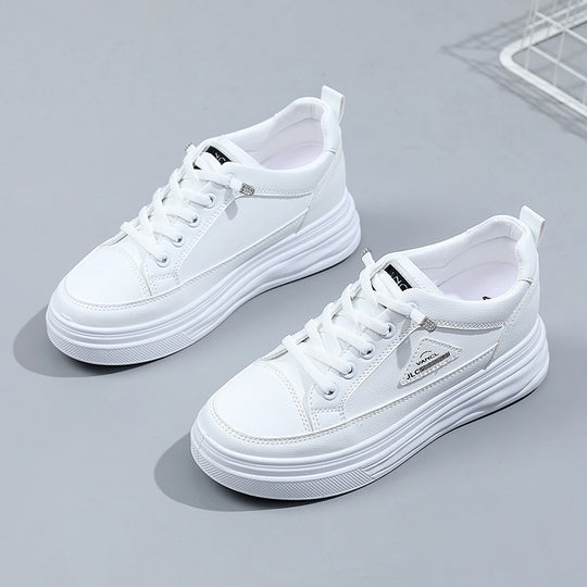 Damen stylische Plateau-Sneaker mit atmungsaktivem Obermaterial und rutschfester Sohle EB