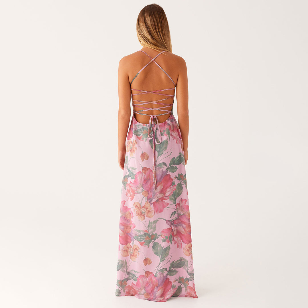 Damen Maxikleid mit floralem Muster EB