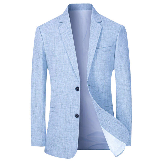 Herren Leichtes halbgefüttertes Sommer-Sakko aus Leinenmischung mit tailliertem Schnitt EB