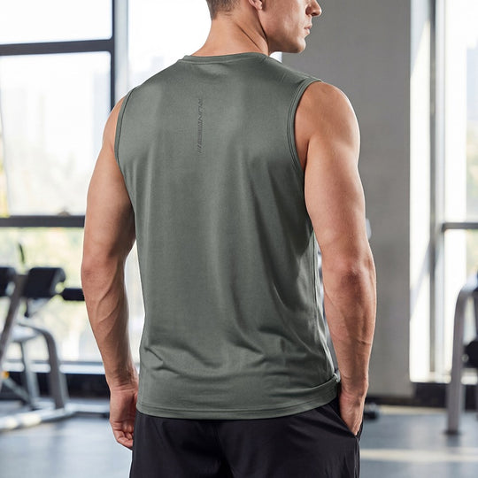 Herren nan atmungsaktives ärmelloses Trainingstop und leichte Funktionsshorts EB