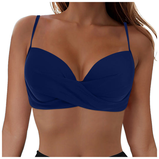 Damen Elegantes Bikinioberteil mit Wickeldesign EB