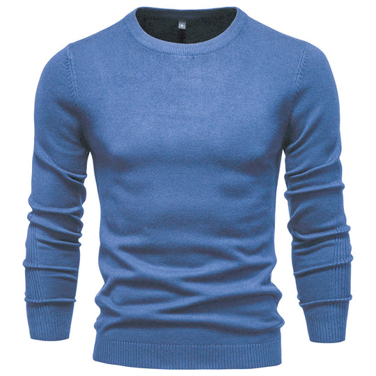 Herren Rundhals Pullover aus hochwertiger Baumwolle EB