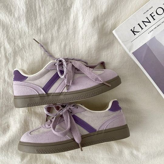 Damen Sneakers mit atmungsaktivem Obermaterial und modischem Schnürdesign EB
