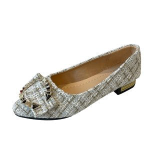 Damen elegante Slipper mit glitzerndem Schmuckdetail EB