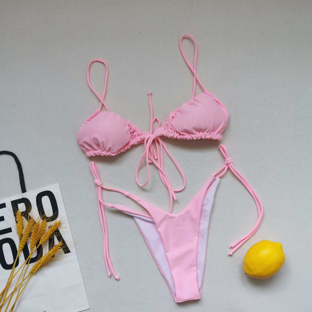 Damen Triangel-Bikini mit regulierbaren Bindebändern EB