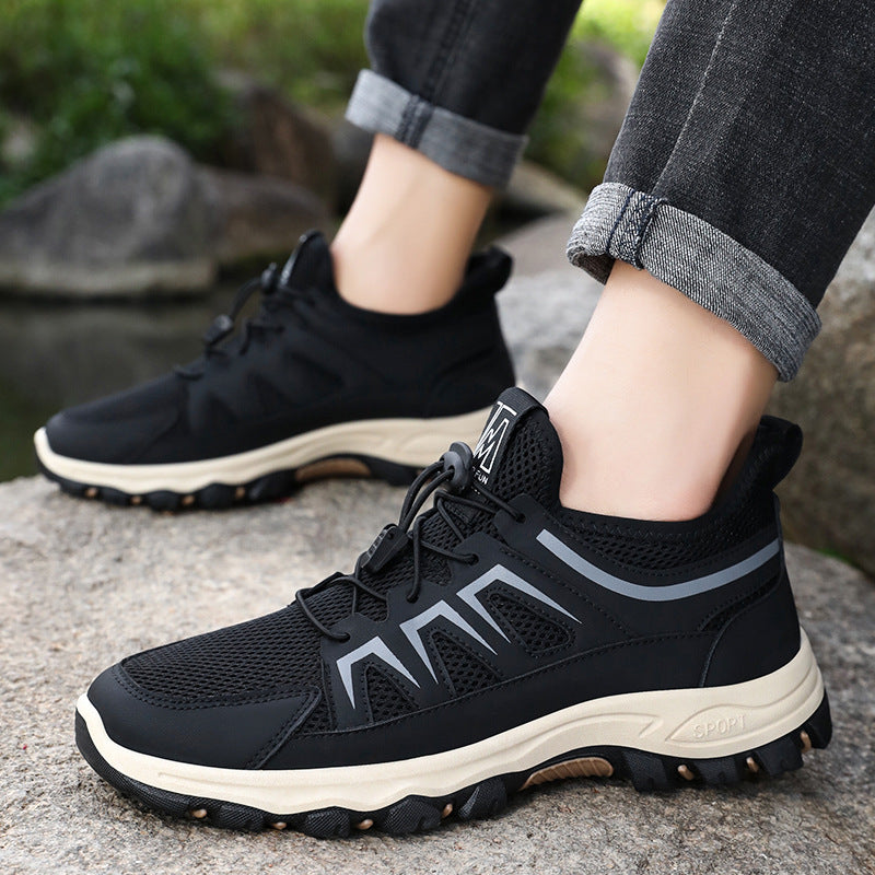 Damen Sportliche Trail-Sneaker mit atmungsaktivem Mesh-Obermaterial und rutschfester Sohle EB