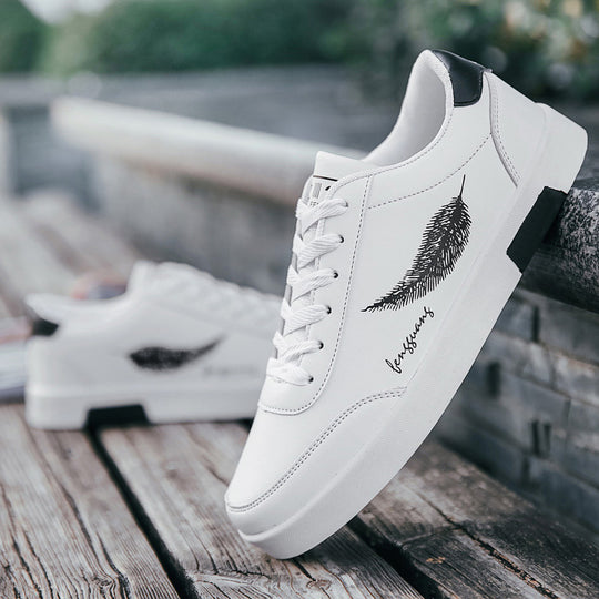 Damen Lässige Sneakers mit einzigartigem Federdesign und rutschfester Sohle EB