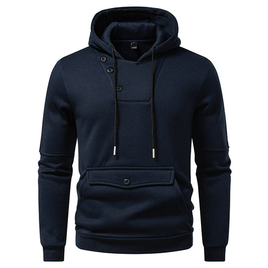 Herren Stylische Kapuzenpullover mit Knopfdetails EB