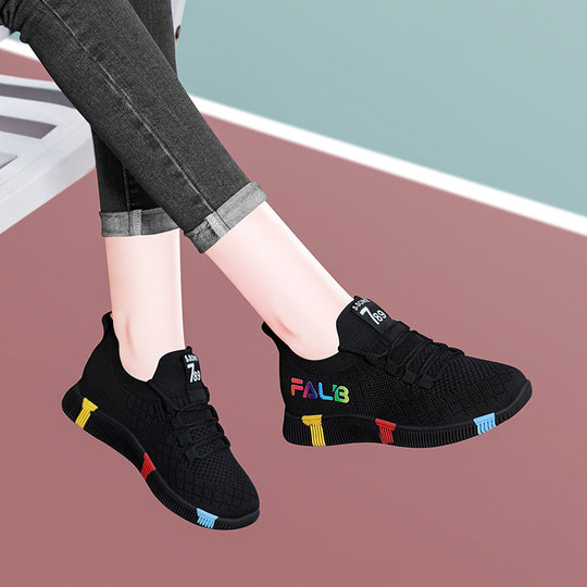 Damen Sportliche Sneakers mit atmungsaktiver Mesh-Oberfläche und flexibler Sohle EB