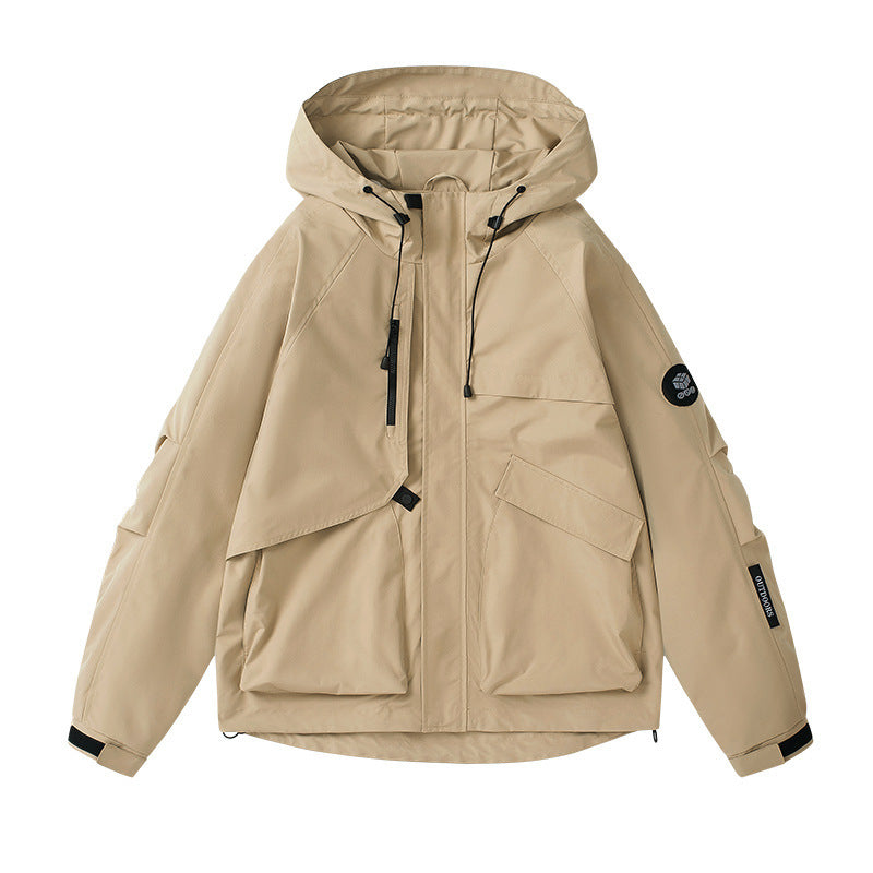 Damen technische Outdoor-Jacke mit atmungsaktiver Membran und verstellbarer Kapuze EB