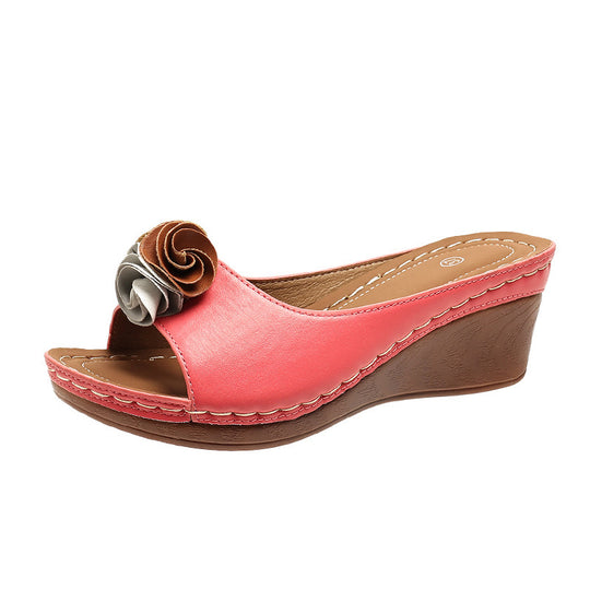 Damen Elegante und komfortable Sandaletten mit floralem Design EB