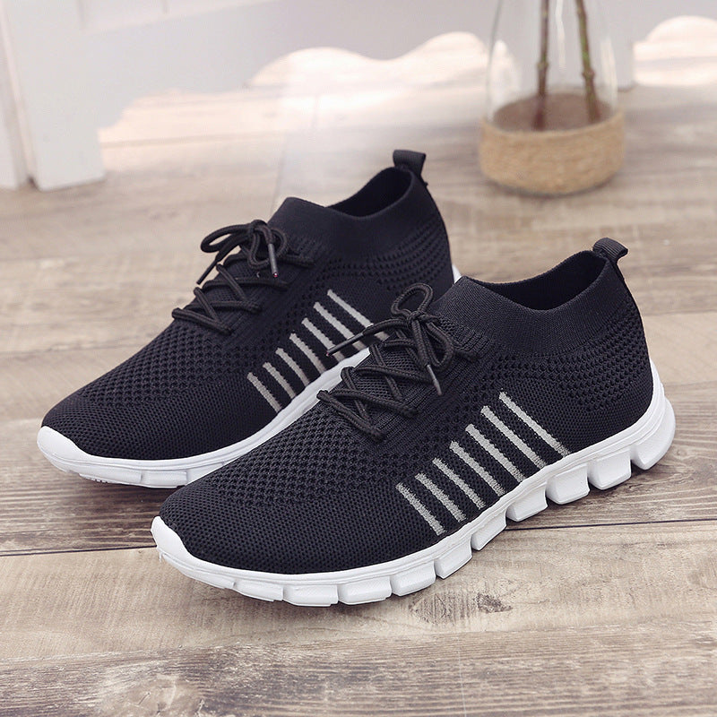 Damen Sportliche Sneaker mit atmungsaktiver Netzstruktur und rutschfester Sohle EB