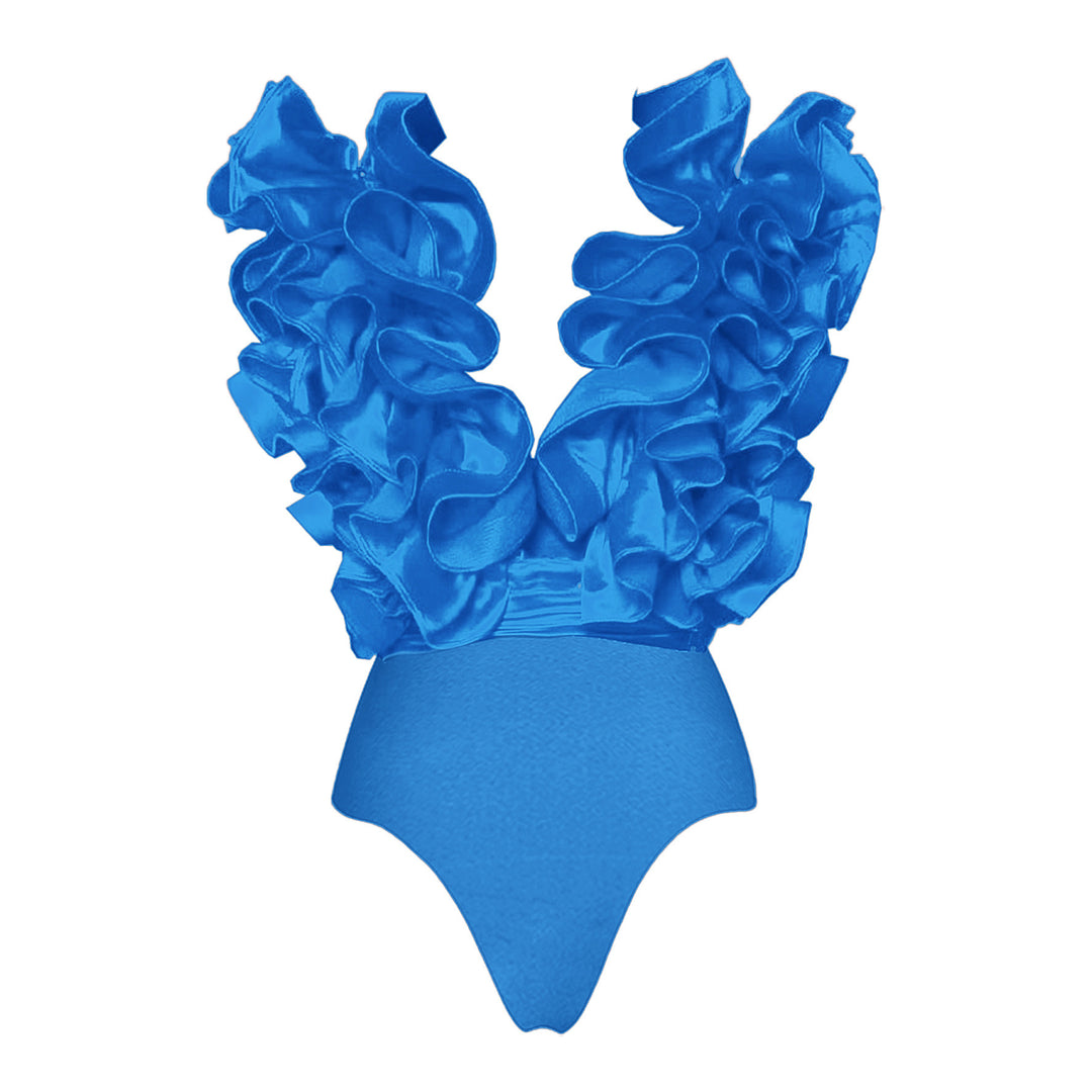 Damen auffälliges Badeanzug und Palazzo-Hose Set EB