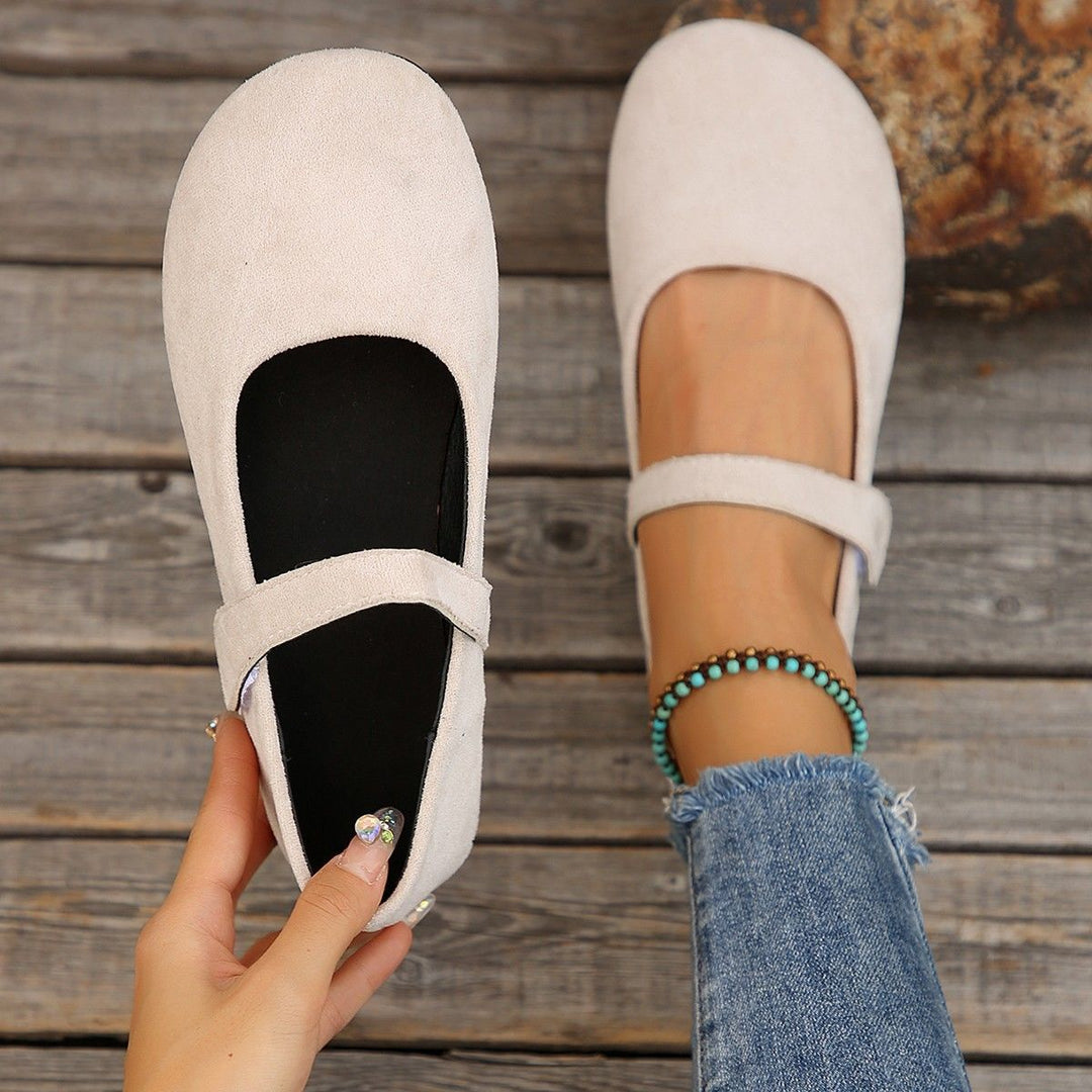 Damen Ballerinas mit elegantem Klettverschluss und atmungsaktivem Obermaterial EB