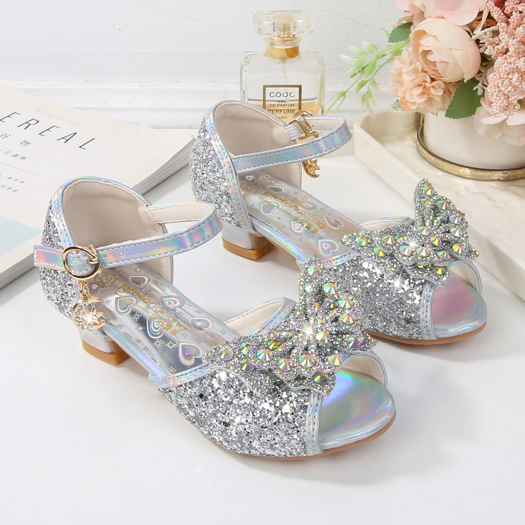 Mädchen Elegante Ballerina Sandalen mit Glitzer und Strass EB