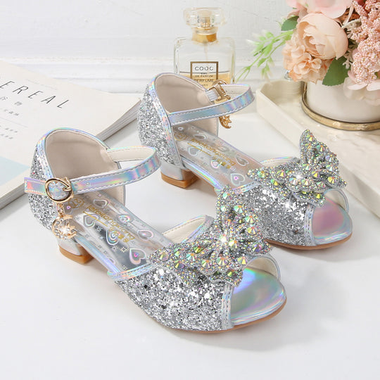 Mädchen Elegante Ballerina Sandalen mit Glitzer und Strass EB
