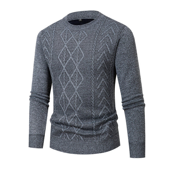 Herren Pullover mit strukturiertem Zopfmuster EB