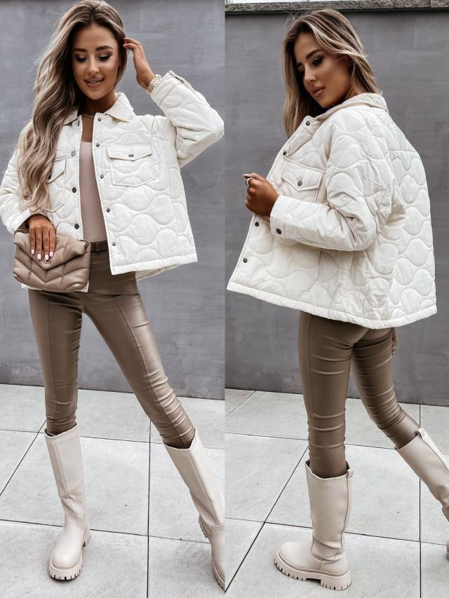 Damen gesteppte Übergangsjacke mit trendigem Oversized-Schnitt EB