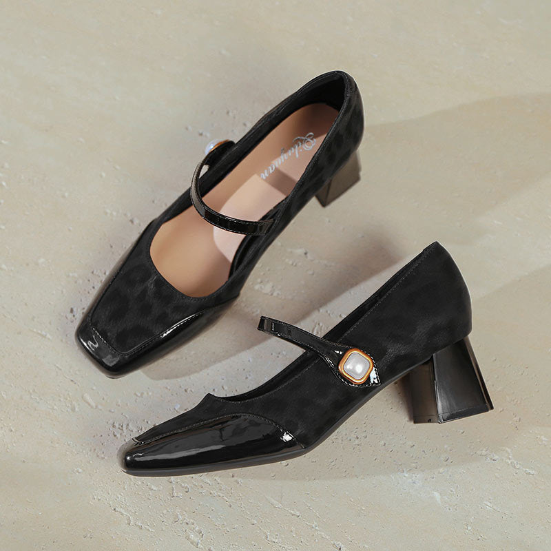Damen elegante Ballerinas mit besonderem Riemen und dekorativem Detail EB