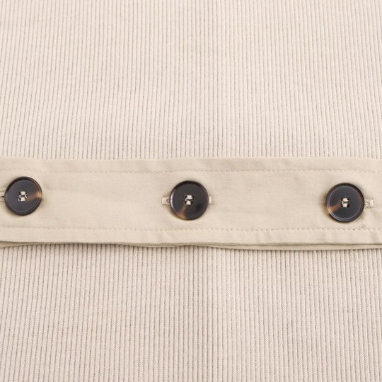 Damen Langarm-Kleid mit dekorativem Gürtel und Schulterdetails EB