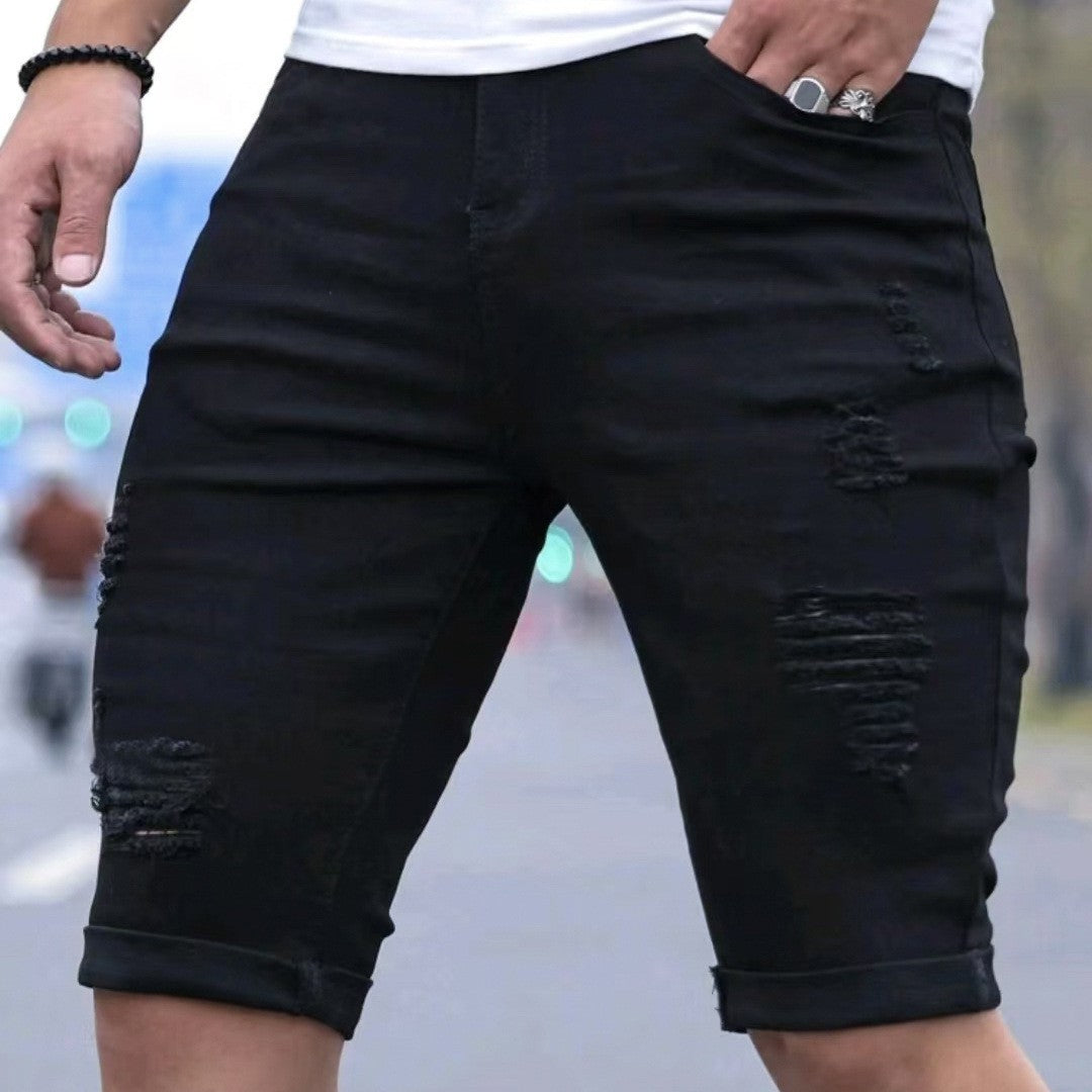 Herren Ripped Denim Shorts EB