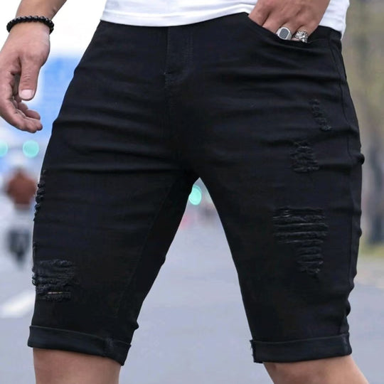 Herren Ripped Denim Shorts EB