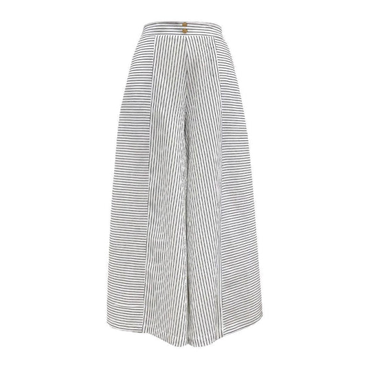 Damen Hochtaillierte Culotte mit Streifen EB