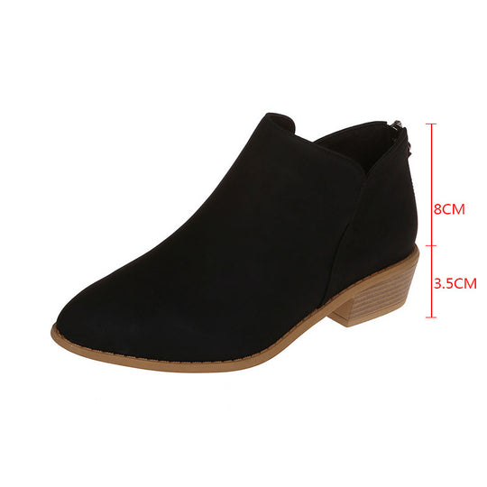 Damen modische Stiefeletten im angesagten Metallic-Look mit seitlichem Reißverschluss EB
