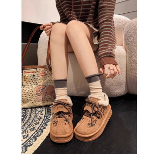 Damen Sneaker mit kuscheligem Innenfutter und tierischem Design EB