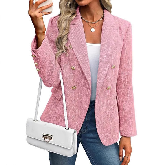 Damen modischer Blazer mit doppelter Knopfleiste EB