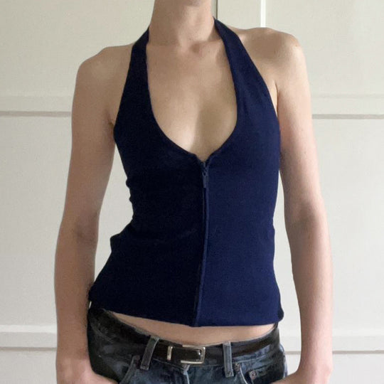 DamenZip-Top mit tiefem V-Ausschnitt und Racerback EB