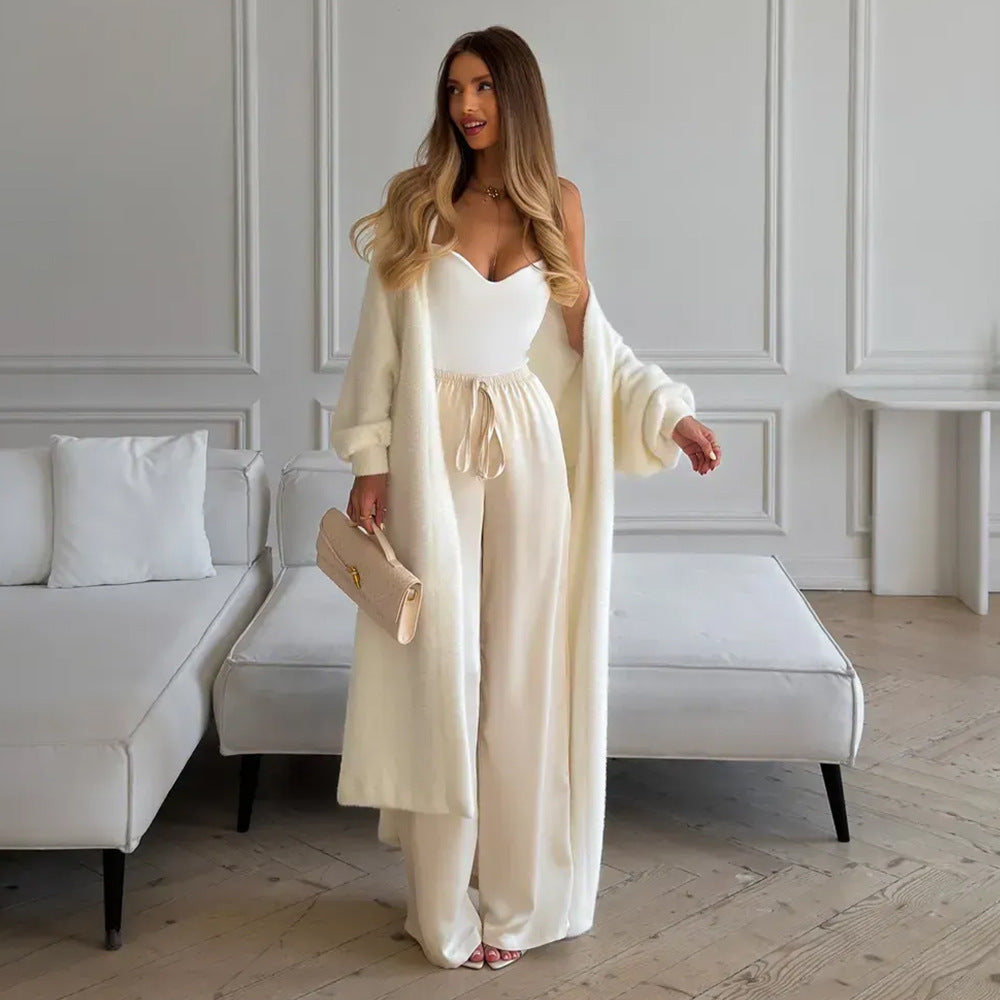 Damen eleganter Bouclé-Mantel EB