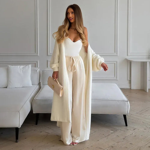 Damen eleganter Bouclé-Mantel EB