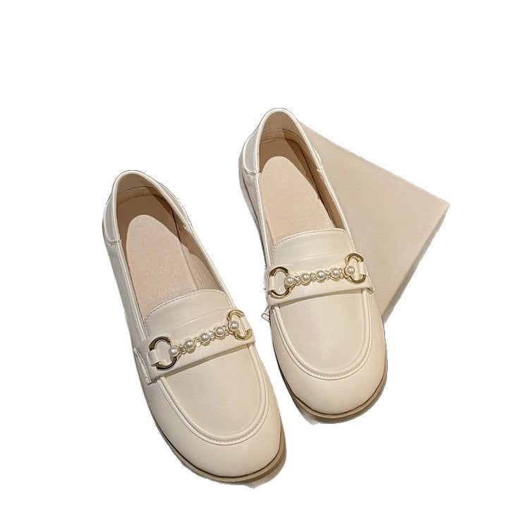 Damen Elegante Mokassins mit modischem Kettenverschluss EB
