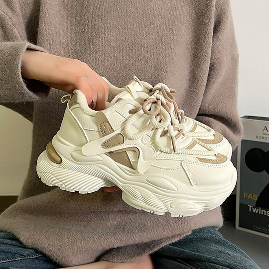 Damen Chunky Sneakers mit atmungsaktivem Obermaterial und stylishen Akzenten EB