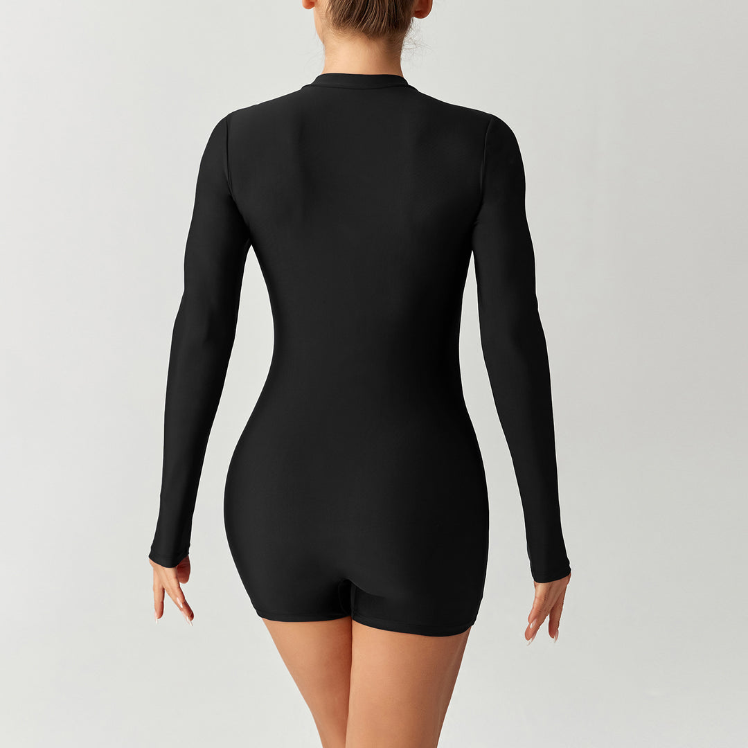Damen Funktions-Schwimmanzug mit langem Arm und durchgehendem Reißverschluss EB