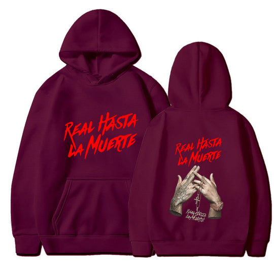 Damen Kapuzensweater mit auffälligem Schriftzug in urbanem Stil EB