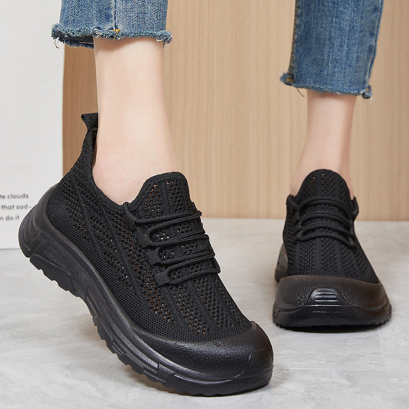 Damen Atmungsaktive Lauf-Sneaker mit flexiblem Schnellschnürsystem EB