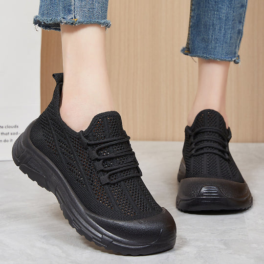 Damen Atmungsaktive Lauf-Sneaker mit flexiblem Schnellschnürsystem EB