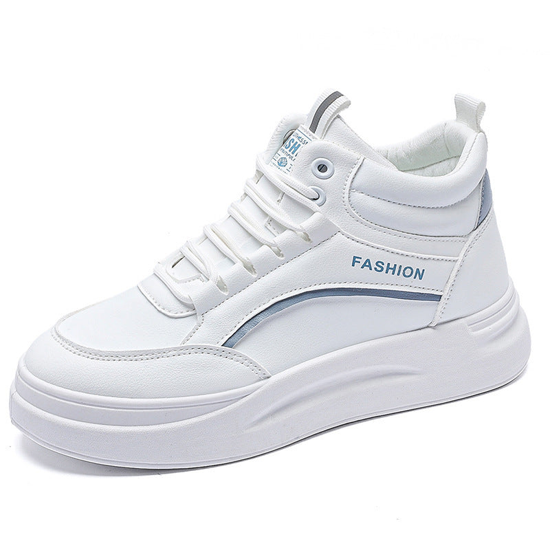 Damen modische High-Top Sneakers mit extrastarker Sohle und gepolsterter Innensohle EB