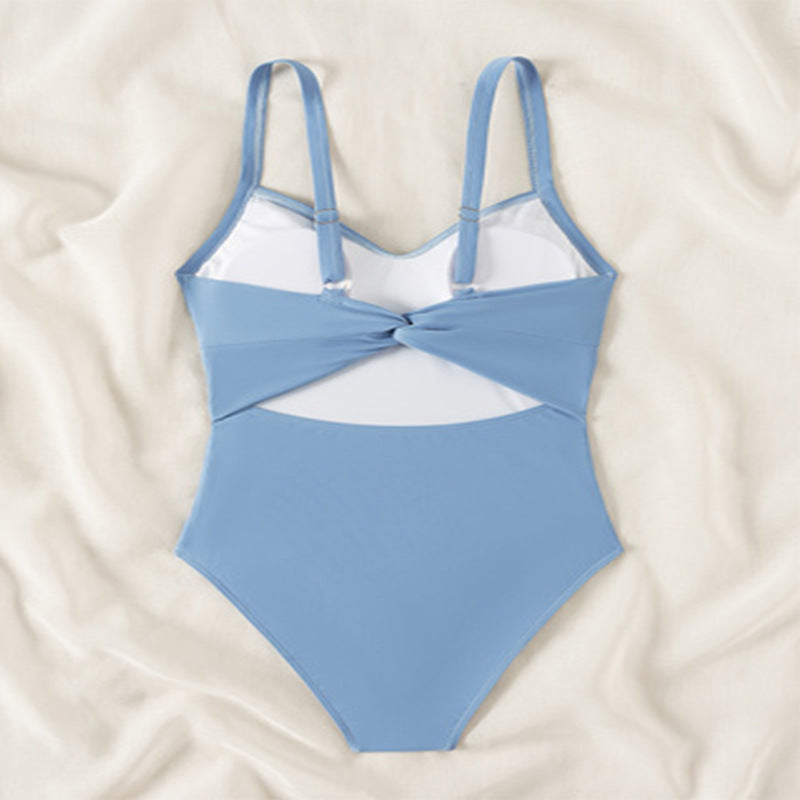 Damen Eleganter Wickelbadeanzug mit raffinierten Raffungselementen EB