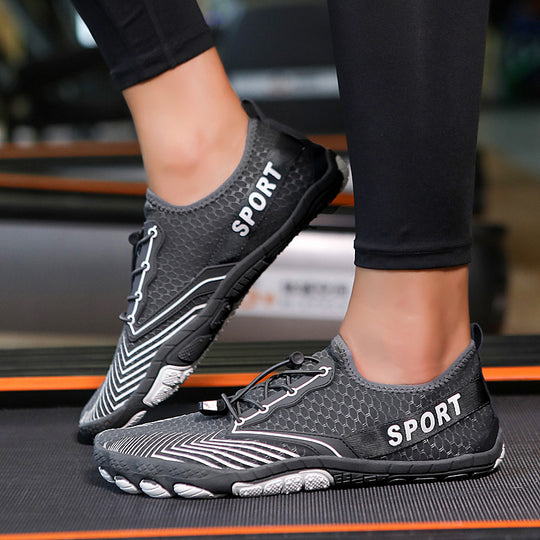 Damen Sportliche Aquaschuhe mit hoch atmungsaktivem Obermaterial und elastischer Schnürung EB