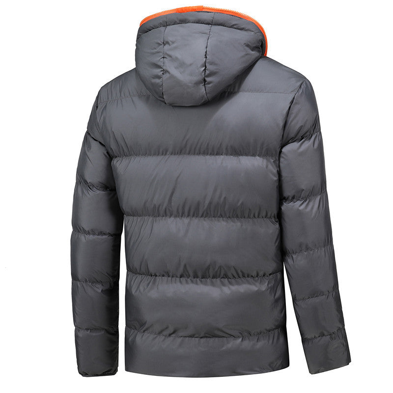 Herren isolierte Daunenjacke mit abnehmbarer Kapuze EB